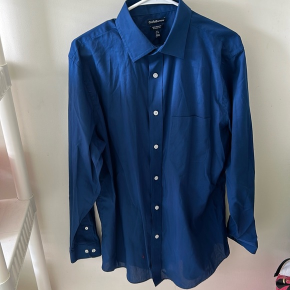 croft & barrow Other - CROFTS&BARROW BROADCLOTH CLASSIC FIT Men’s Blue Dress Shirt Sz 16 1/2-34/35